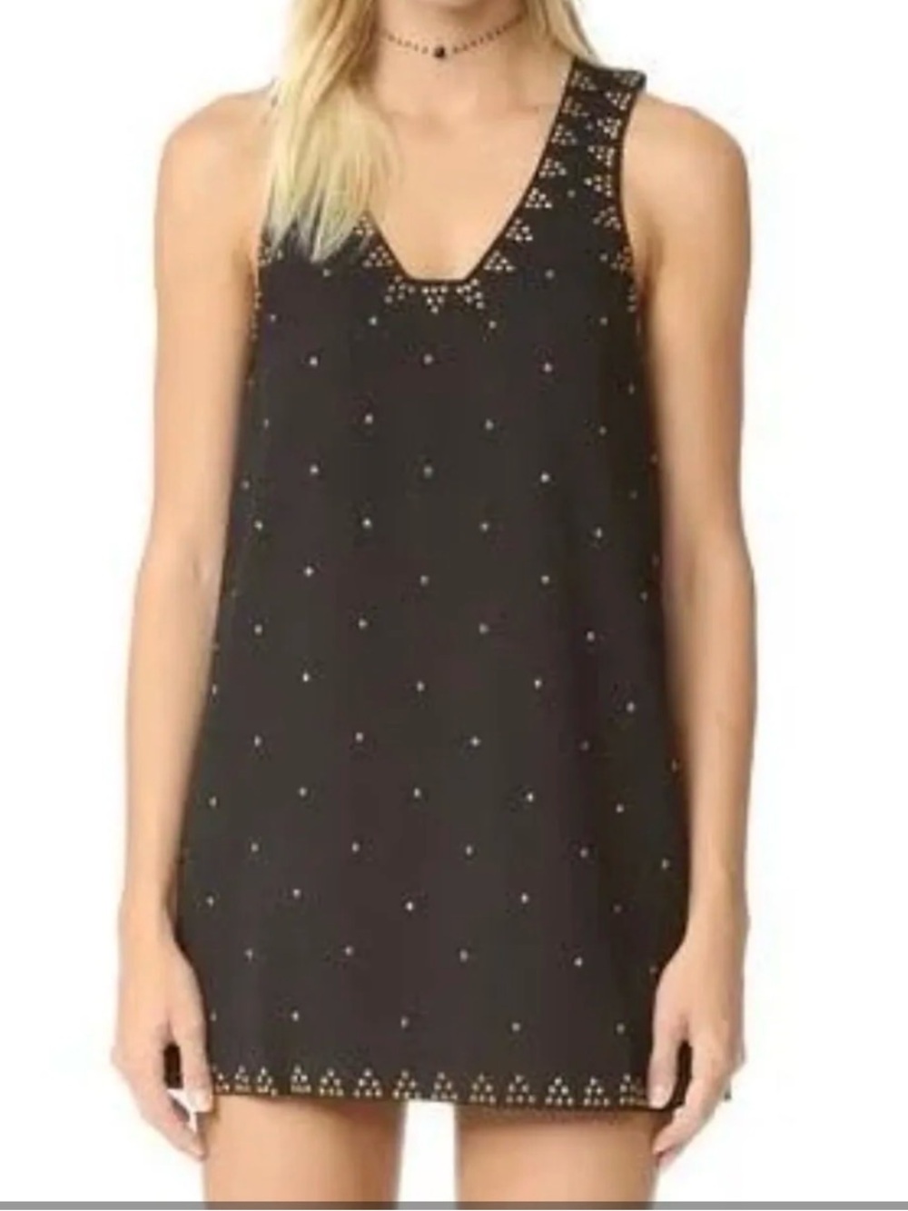 Free People Black Eyelet Shift Dress